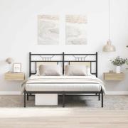 vidaXL Svävande sängbord 2 st sonoma-ek 40x30x15 cm konstruerat trä