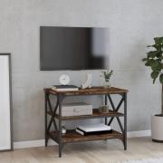 vidaXL Tv-bänk rökfärgad ek 60x40x50 cm konstruerat trä