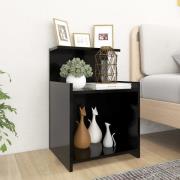 vidaXL Sängbord 2 st svart 40x35x60 cm konstruerat trä