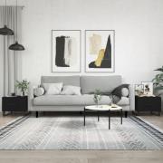 vidaXL Soffbord 2 st svart 50x50x40 cm konstruerat trä