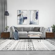 vidaXL Soffbord 2 st brun ek 50x50x40 cm konstruerat trä