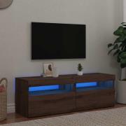 vidaXL TV-bänk med LED-belysning 2 st artisan ek konstruerat trä