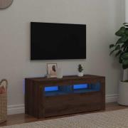 vidaXL TV-bänk med LED-lampor artisan ek 90x35x40 cm konstruerat trä