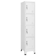 vidaXL Klädskåp för omklädningsrum med 4 fack stål 38x45x180 cm