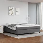vidaXL Sängram grå 200x200 cm konstläder