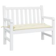 vidaXL Bänkdyna för trädgården gräddvit 100x50x7 cm oxfordtyg