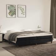 vidaXL Boxspring-sängram svart 200x200 cm sammet