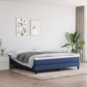 vidaXL Boxspring-sängram blå 160x200 cm tyg