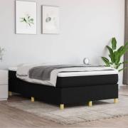 vidaXL Sängram utan madrass svart 120x200 cm tyg