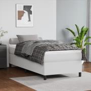 vidaXL Sängram vit 90x190 cm konstläder