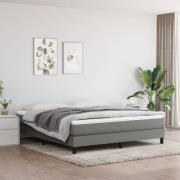 vidaXL Boxspring-sängram mörkgrå 160x200 cm tyg
