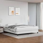vidaXL Sängram vit 160x200 cm konstläder