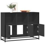 vidaXL Skänk svart 100x35x76 cm konstruerat trä