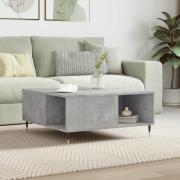 vidaXL Soffbord betonggrå 80x80x36,5 cm konstruerat trä