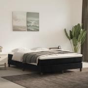 vidaXL Sängram utan madrass svart 140x190 cm sammet