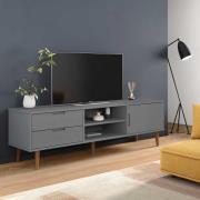 vidaXL Tv-bänk MOLDE grå 158x40x49 cm massiv furu