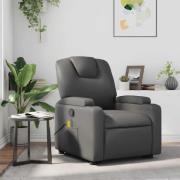 vidaXL Massagefåtölj grå konstläder