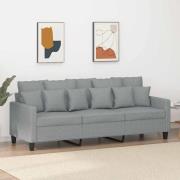 vidaXL 3-sitssoffa ljusgrå 180 cm tyg