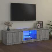 vidaXL Tv-bänk med LED-belysning grå sonoma 140x40x35,5 cm