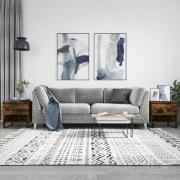vidaXL Soffbord 2 st rökfärgad ek 50x46x50 cm konstruerat trä