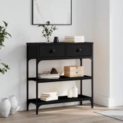 vidaXL Avlastningsbord svart 72,5x25x75 cm konstruerat trä