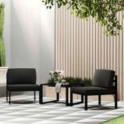 vidaXL Mittensits till modulsoffa med dynor aluminium antracit