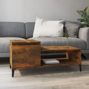 vidaXL Soffbord rökfärgad ek 100x50x45 cm konstruerat trä