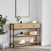 vidaXL Avlastningsbord sonoma-ek 100x25x75 cm konstruerat trä