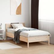 vidaXL Sängram utan madrass 75x190 cm massiv furu
