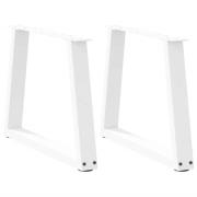vidaXL Soffbordsben V-formade 2 st vita 60x(42-43,3) cm stål
