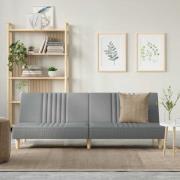 vidaXL Bäddsoffa ljusgrå tyg