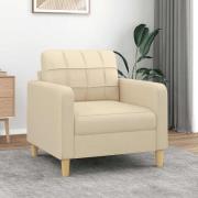 vidaXL Fåtölj gräddvit 60 cm tyg