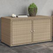 vidaXL Trädgårdsskåp beige 110x55x60,5 cm konstrotting