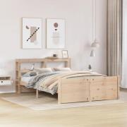 vidaXL Sängram med huvudgavel 120x190 cm massiv furu