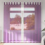 vidaXL Voile gardiner med öglor 2 st lila 140x245 cm