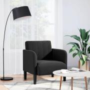 vidaXL Soffstol med armstöd svart 54 cm sammet