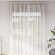vidaXL Voile gardiner med stångfickor 2 st vit