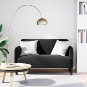 vidaXL Loveseat soffa svart 109 cm sammet