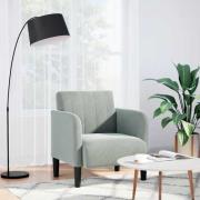 vidaXL Soffstol med armstöd ljusgrå 54 cm sammet