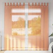vidaXL Voile gardiner med öglor 2 st terrakotta 140x225 cm