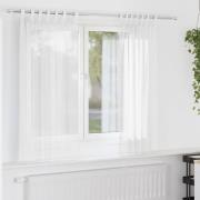 vidaXL Voile gardiner med öglor 2 st vit 140x140 cm