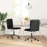 vidaXL Matstolar 2 st svart konstläder