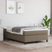vidaXL Sängram utan madrass taupe 120x200 cm tyg