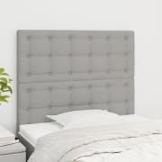 vidaXL Sänggavel ljusgrå 100x5x118/128 cm tyg