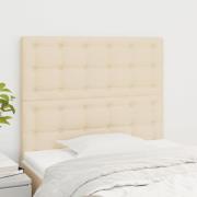 vidaXL Sänggavel creme 100x5x118/128 cm tyg