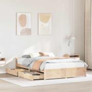 vidaXL Sängram utan madrass 120x200 cm massiv furu