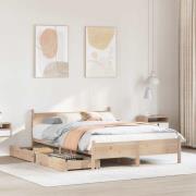 vidaXL Sängram utan madrass 120x200 cm massiv furu