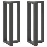vidaXL Konsolbordsben T-formade 2 st antracit 25x28x(72-73) cm stål