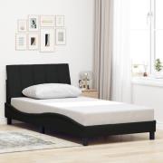 vidaXL Sängram utan madrass svart 100x200 cm tyg