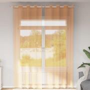 vidaXL Voile gardiner med genomföringar 2 st orange 140x300 cm